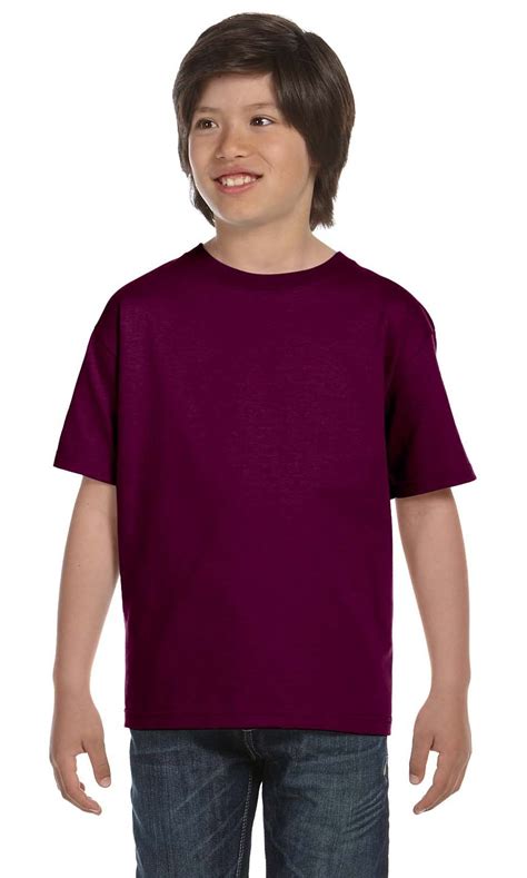 Gildan The Gildan Youth Dryblend 56 Oz 5050 T Shirt Maroon Xs