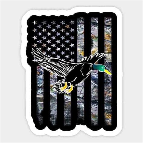 Amazon Duck Hunter American Flag Waterfowl Hunting Sticker Decal