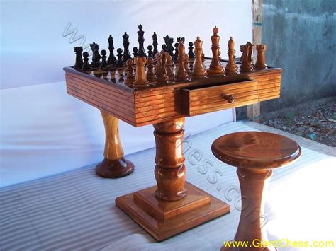 Beautiful Wooden Chess Game Table From 718