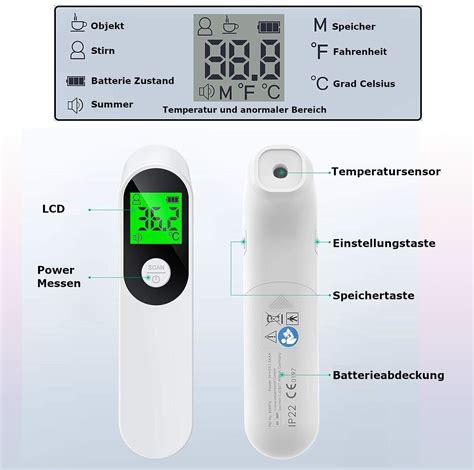 Fieberthermometer Digital Kontaktlos Infrarot Stirn