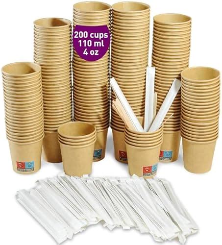 Gobelets Jetables Caf En Papier Carton Kraft Ml Oz