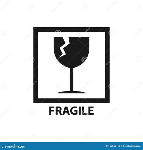 Fragile Label Symbol Stock Vector Illustration Of Packaging