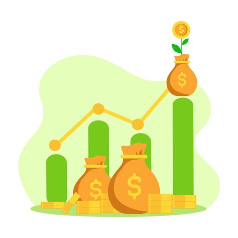 Money profit growth up, cash benefit, economic inflation dollar value