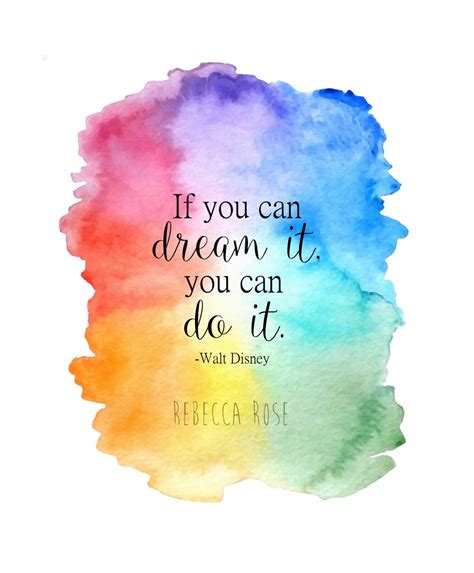 Watercolor Disney Print Inspirational Quote Print If You Can Etsy