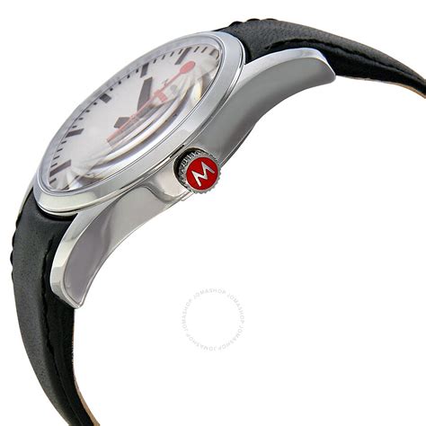 Mondaine Retro Day Date White Dial Black Leather Men S Watch