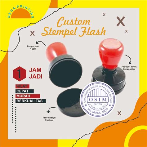 Jual Stempel Custom Flash Stempel Custom Otomatis Cetak Stempel