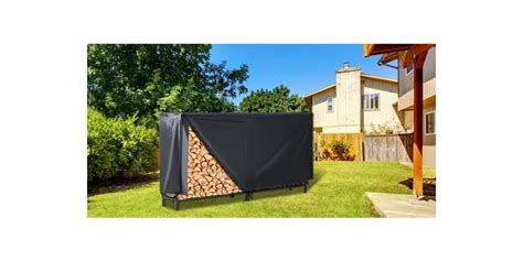 Outdoor Firewood Rack with Cover 8ft