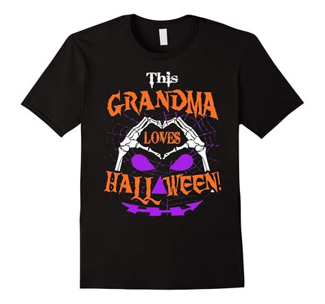 This Grandma Loves Halloween Skeleton Hand Heart T Shirt Art Artvinatee