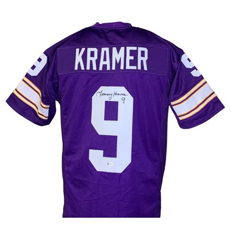 Tommy Kramer Signed Custom Purple Football Jersey — Elite Ink