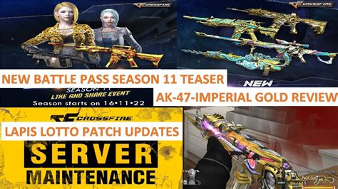 NEW BATTLE PASS SEASON 11 TEASER LAPIS LOTTO PATCH UPDATES CROSSFIRE