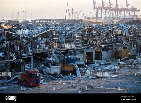 Beirut, Lebanon,6th of August, 2020. Aftermath of Beirut explosion. Lebanese youth and ...