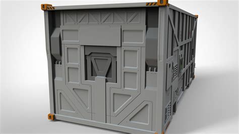 Sci Fi Cargo Container 1 3D Model By Chtazi