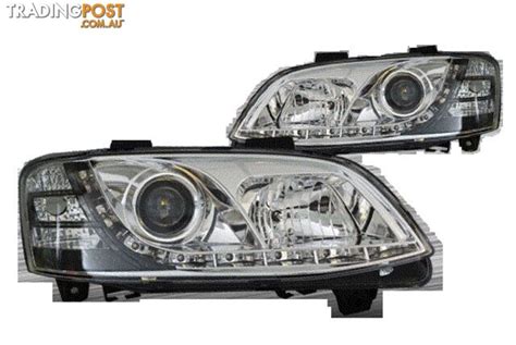 Chrome Drl Led Headlights Holden Series Ve Commodore Ss Sv Sv