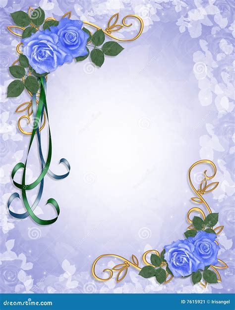 Blue Roses Bouquet Watercolor Illustration Cute Vintage Style Wreath