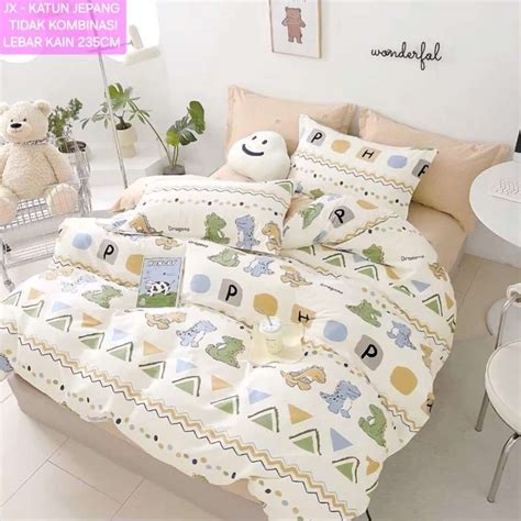 Jual Seprai Dan Bed Cover Katun Jepang Anak Aesthetic 56 Bahan Jepang