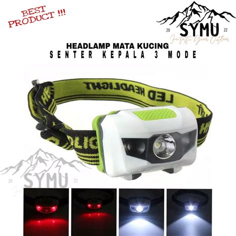 Jual Senter Kepala Headlamp Mata Kucing Mode Sos Lampu Led Nyala