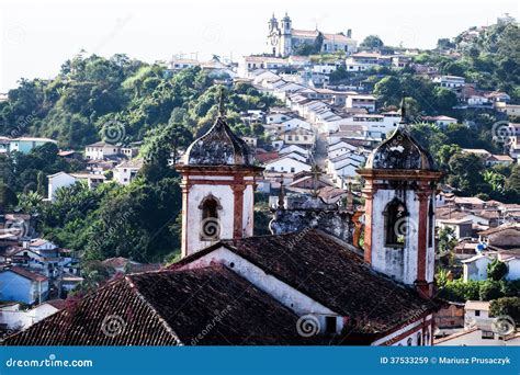 View Of The Unesco World Heritage City Of Ouro Preto In Minas Gerais