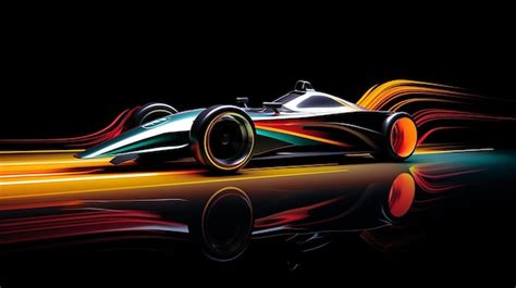 Premium Photo | The image showcases an abstract racing car concept art ...