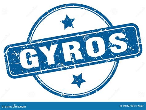 Gyros Stamp Stock Vector Illustration Of Badge Grungy