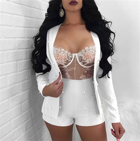 Women Summer Sexy Business Suits Lady Office Formal Suits Girl Clubwear Short Women Suits Pants