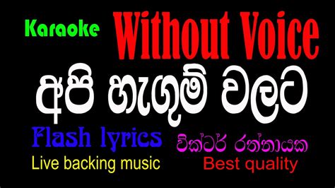 Api Hegum Walata Karaoke Without Voice Victor Rathnayake අපෙ හැඟුම් වලට ඉඩදී මොහොතක්