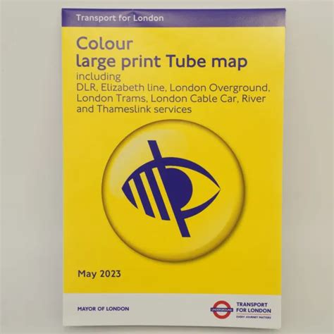 LARGE PRINT TUBE MAP - May 2023 London Underground TFL Colour Poster ...