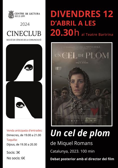 Cineclub Un Cel De Plom De Miquel Romans Centre De Lectura