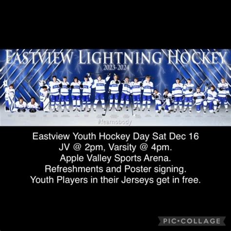 Eastview Lightning High School Hockey Youth Day, Apple Valley Sports ...