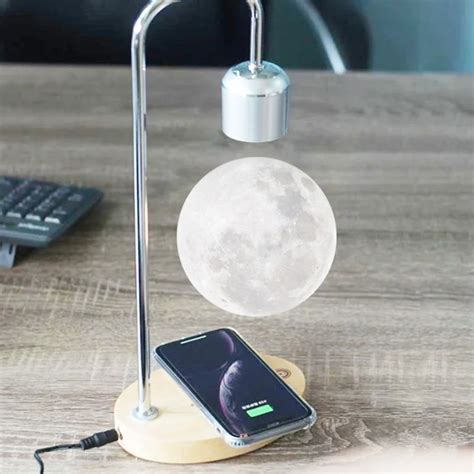 Lámpara LED con forma de Luna lámpara de levitación magnética luz de