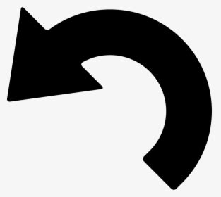 Curved Left Arrow Symbol - Curved Arrow Symbol, HD Png Download - kindpng