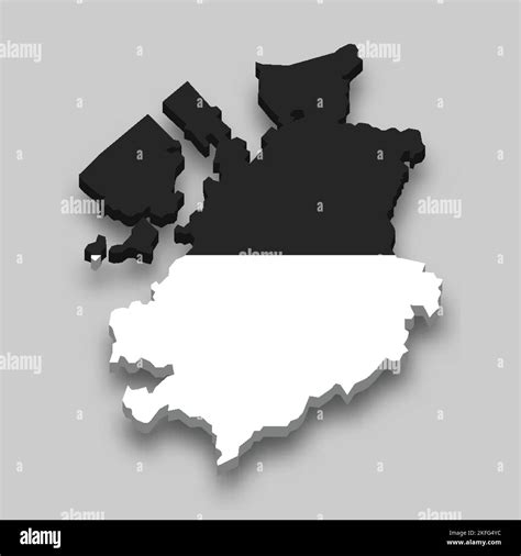 3d Isometric Map Of Fribourg Is A Region Of Switzerland With National