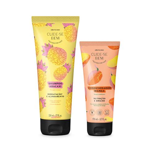 Combo Cuide Se Bem Feira Shampoo Abacaxi 230ml Condicionador Manga