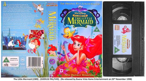 The Little Mermaid Re-release UK VHS Cover (1998) by gikesmanners1995 on DeviantArt