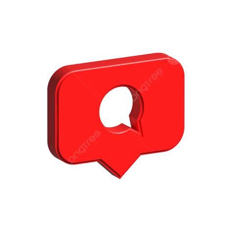 Red 3d Comment Icon Button 3d Button Comment Icon Red Social Media