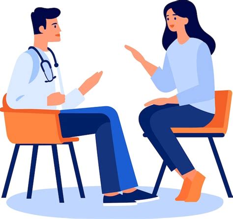 Premium Vector Hand Drawn Doctor Talking To Patient At Hospital In