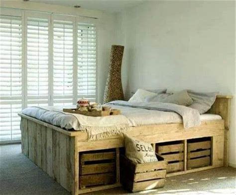 Diy Pallet Bed Frame Ideas Pallets