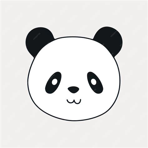 Panda Desenho Rosto - Ilustração do rosto do panda. | vetor Premium gerado com IA