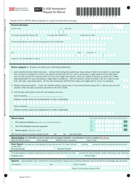 Dc Income Tax Fill Out Sign Online Dochub