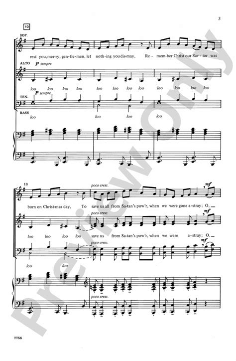 God Rest You Merry Gentlemen Satb Choral Octavo Digital Sheet Music