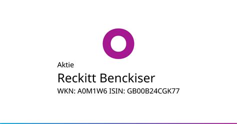 Reckitt Benckiser Aktie A M W Gb B Cgk Onvista