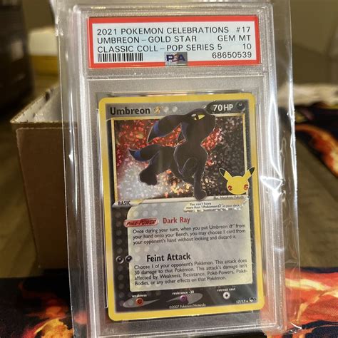 Mavin Psa 10 Umbreon Gold Star 2021 Pokemon Celebrations Classic