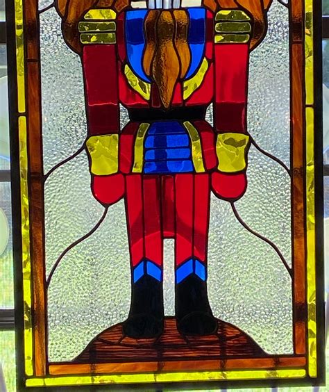 Nutcracker Stained Glass Panel Nutcracker Stained Glass Etsy