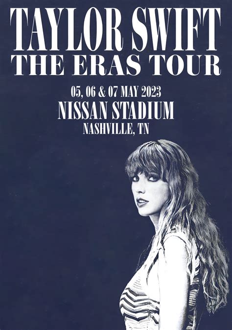 Taylor Swift The Eras 2023 Stadium Tour Nashville Poster