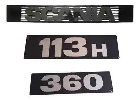 Kit Emblemas Grade Compatível Scania 113h 360 Frontal Frete grátis