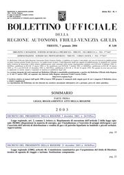 Bollettino Ufficiale Reg Friuli Venezia Giulia N Del