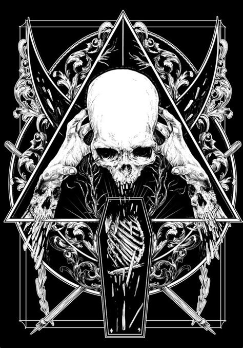 Black And White Horror Art Dark Art Occult Art