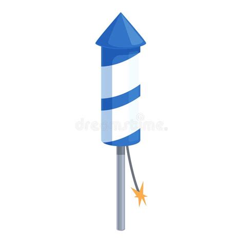 Fire Rocket Icon Cartoon Vector. Celebration Explosion Stock Vector ...