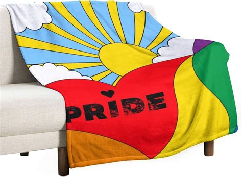 Pride Rainbow Lgbt Flag Throw Blanket Super Soft Warm Bed