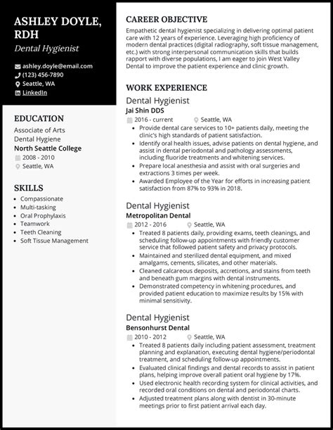 7 Dental Hygienist Resume Examples And Templates