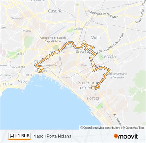 Linea L1 Bus Orari Fermate E Mappe Napoli Porta Nolana Aggiornato